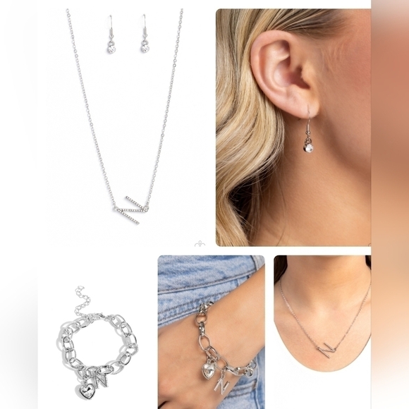 Initial N necklace set - Picture 1 of 5